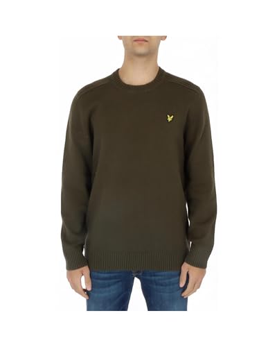 Lyle & Scott pull olive à col rond idéal pour vos sorties décontractées