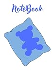 Blue Teddy Bear -Themed Notebook: Tranquil Whimsy: The Blue Teddy Bear Notebook, Design in Black and White, 6x9 inches, 120 Lined Pages.