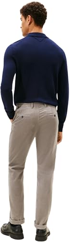 Tommy Hilfiger Herren Chino Hose Denton Corduroy Straight Fit, Grau (Hydrogen Grey), 31W/36L – Ansicht 2