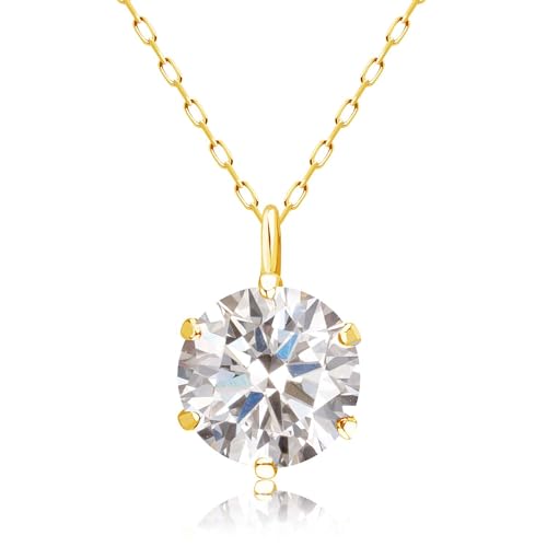 [ララクリスティー] ネックレス ダイヤモンド 0.5ct ゴールド K18 ソリティア lp51-0009-yg