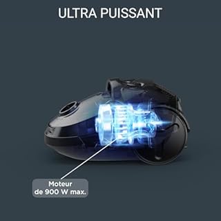 Rowenta Compact Power Aspirateur avec sac, Moteur basse consommation de 900W max, Compact, Haute filtration, 3L RO3967EA, Blanc