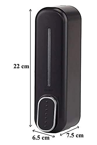 Image of EVGREF Plastic Liquid Soap Dispenser 350 Ml (Black) (Set Of 2)