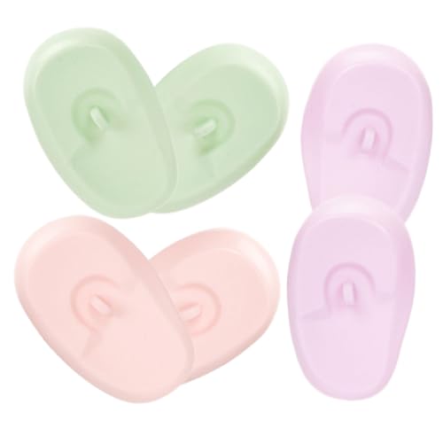 PACKOVE Protectores De Oídos Para Tinte De Cabello Orejeras De Silicona 3 Pares Resistentes Al Calor Cómodos y Ligeros Para Uso En Salón Hogar