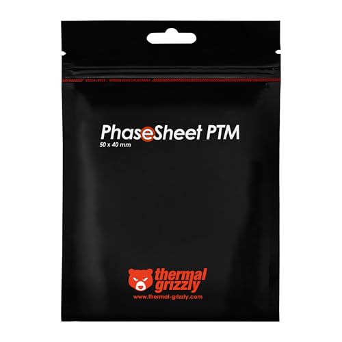 Thermal Grizzly - PhaseSheet PTM (50 x 40 mm) - Almohadilla térmica de Alto Rendimiento con Material de Cambio de Fase | Duradero, no Conductor eléctricamente | para CPU, GPU y refrigeración - imagen 8