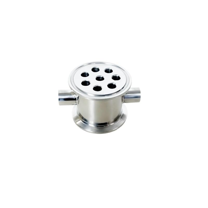 Échangeur de chaleur court en acier inoxydable 304, Tube OD de 0.0508m(2 pouces), connexion à trois cosses avec Port fileté de 0.00635m
