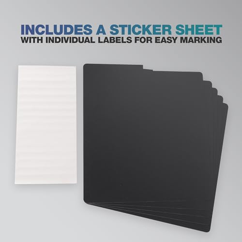 Glorious Vinyl LP Divider Set Black (6 pcs.) - Schallplatten Trenner Schwarz