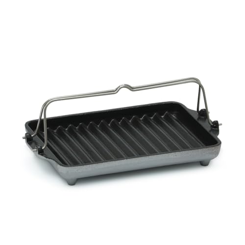 Belmont Grill Plate Black Boat (M) with Stainless Handle BM-140