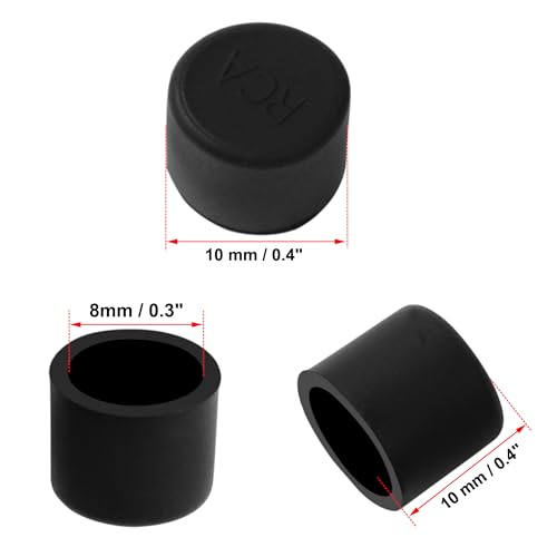 Tapones de silicona para conector RCA hembra, 10 pcs miniatura 4