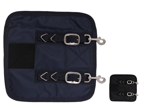 netproshop Deckenerweiterung Brusterweiterung für Pferdedecken mit Karabiner Schwarz u Blau, Farbe:Dunkelblau