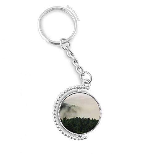 Key ring chain keyholder forêt et nuage pour clés de voiture et maison