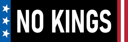 No Kings Sticker Large 3x9 No Dictators Anti Trump Sticker