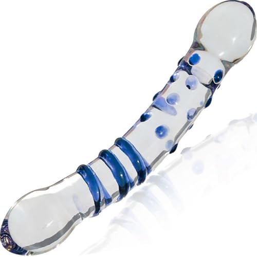 Glass dildo für Paare 21cm ⌀3,5cm Doppeldilos für frauen Glasplug Glasdildo 21cm Doppeldildos für Frauen SM Sexspielzeug für Anfänger und Fortgeschrittene Anal Dildo und Analdilos G22