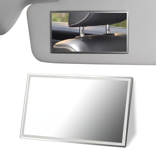 PSOWQ Car Sun Visor Mirror, Car Self-Adhesive Mirror, Vehicle Cosmetic Makeup Mirror for Car, Truck, SUV, Square