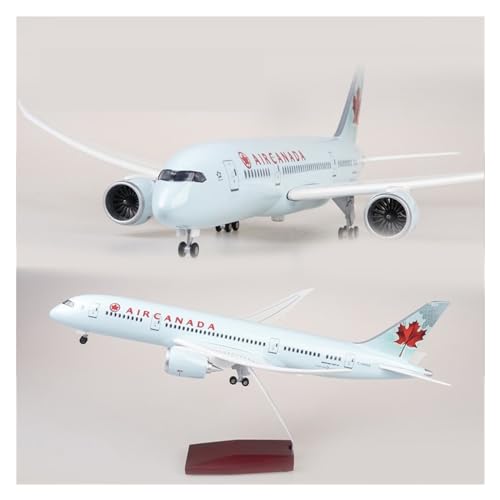Avión coleccionable Boeing B787 Air Canada maqueta de resina resistente con luces led 4