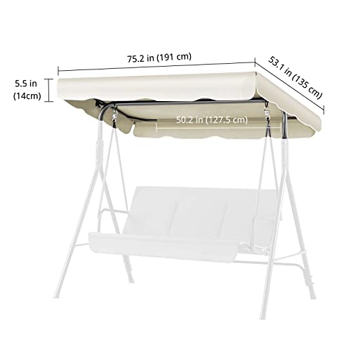 Flexzion Replacement Canopy For Outdoor Swing - Image 4