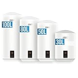 Aquamarin® Termo Eléctrico - Modelo INTELIGENTE, Capacidad de 30/50/80/100 Litros, 2 kW, Termostato 75° C, CEE: A/B, Instalación Vertical - Calentador, Acumulador de Agua Caliente, Ducha (80L)