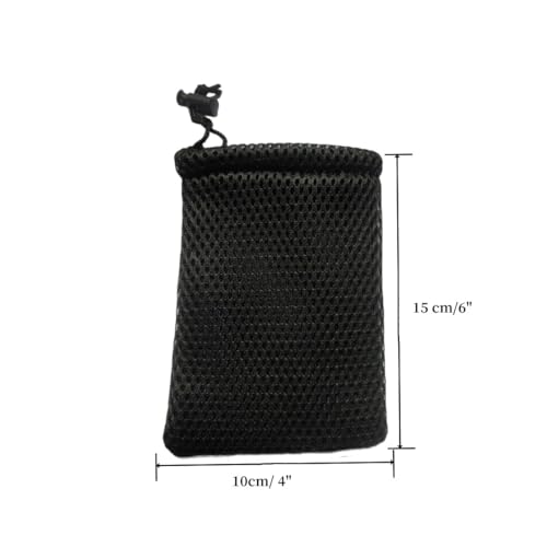 Nylon Mesh Drawstring Bag, 6" x 4" Small Storage Pouch String Bags for Mini Stuff MP3 Charger Earphone Key, 6pcs Travel Kit Organizer for Lipstick Cosmetic Jewelry, 15 x 10cm2