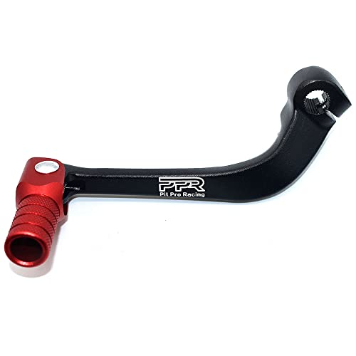 Image of Gear Shift Lever, Rod Alloy Aluminium Gear Lever Fits for Motorcycle BSE CRF 110 Apollo TTR 125 Motorcycle 50cc 110cc 250cc Dirt Pit Bike(Black&Red)