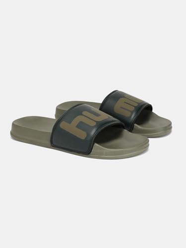 Image of hummel CHUNK MEN SLIDERS Comfortable Cushioned Sole Arch Support Durable Lightweight Flexible Trendy Style Flip flops and Slippers Slides for Men Daily use Chappal