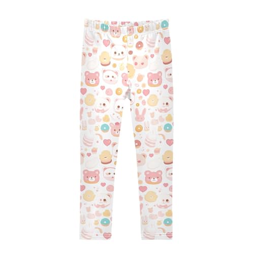 KLL Cute Cartoon Newborns Rabbit Bear Toddler Girl Cotton Leggings Comfortable Full Length Leg Yoga Pants Sports