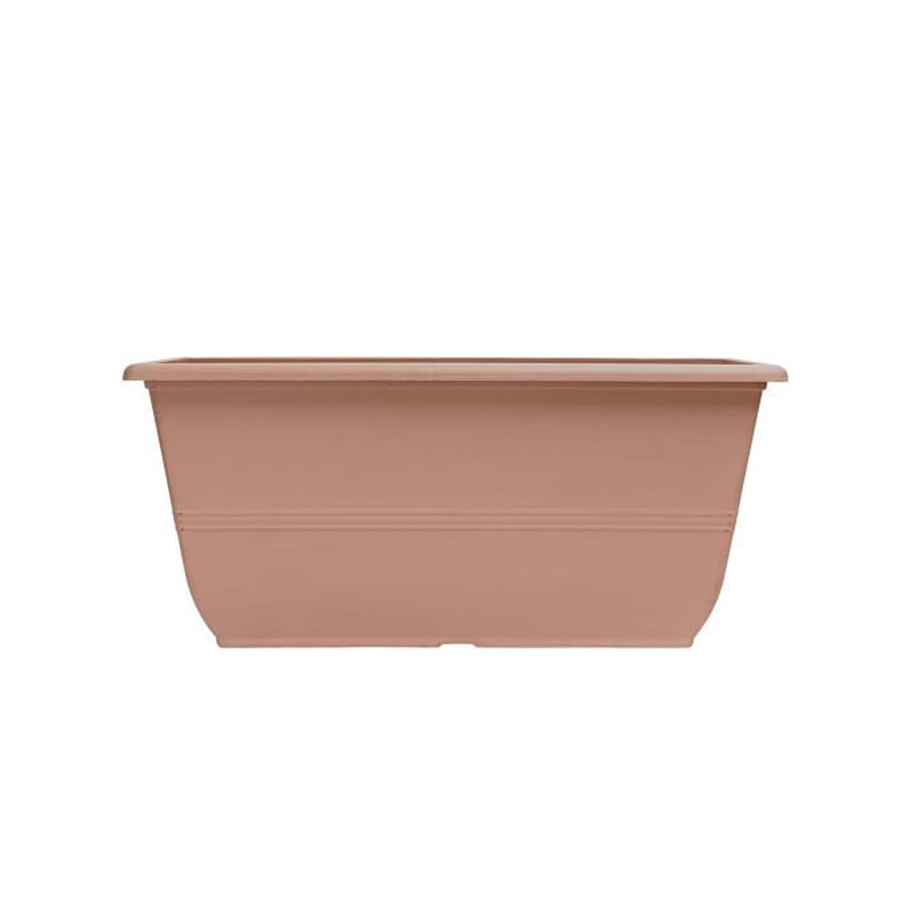 shopior Peach Terracotta Plastic Window Box Planters β Decorative Outdoor & Indoor Plant Pots with Drainage Holes β Weatherproof Flower Pots for Patio, Balcony & Garden (Window Box - 51cm, Pack of 1)