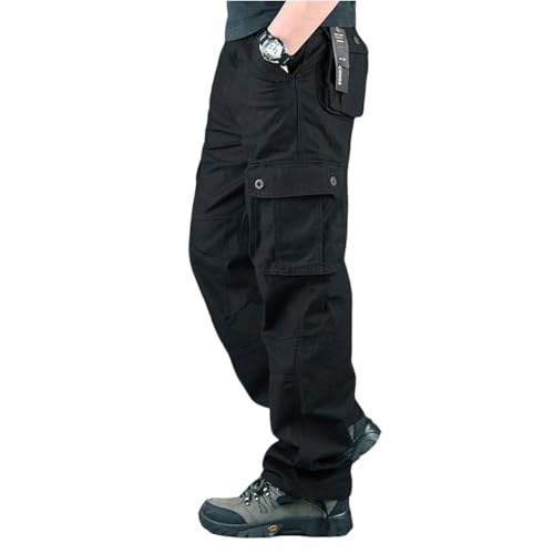 ADHOWBEW Men's Tactical Pants Ripstop Water Resistant Lightweight Cargo Work Hiking Pants with Pockets for Outdoor Hiking