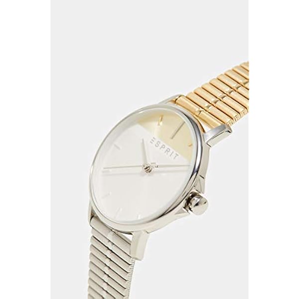 Esprit roestvrijstalen klok in 2-kleurige look