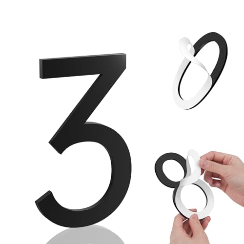 Image of 4 Inch House Numbers, Self-adhesive for Outside MailboxHouse Number (3)