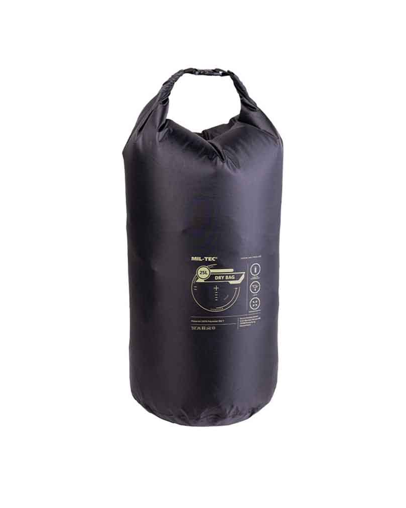Mil-Tec Unisex - Adult Bag-13878202 Dry Bag, Black, 25L EU