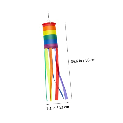 Drapeaux windsock arc-en-ciel légers et rotatifs pour décoration extérieure