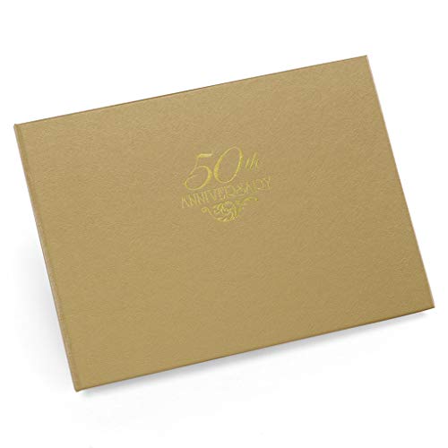 Image of Hortense B. Hewitt Wedding Accessories 50th Anniversary Gold Guest Book, Standard (10502)