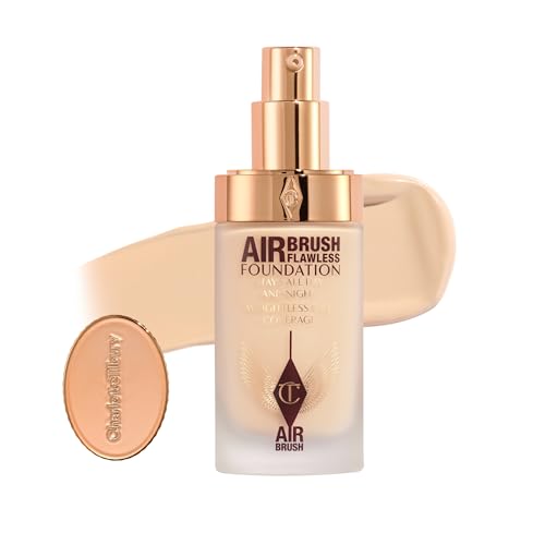 Charlotte Tilbury Airbrush Flawless Matte Foundation - Full Coverage Liquid Makeup with a Natural-Matte Finish - Smoothes & Blurs Pores - Waterproof & Transfer Resistant - 3 Neutral
