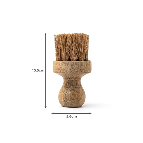 Image of Wooden Dish Scrub Brush Pack of 2 | Natural Coir Bristles Kitchen Scrubber Brush for Cleaning Vegetables, Cast Iron, Pots, Pans & Sink | Natural Wooden Kitchen Cleaning Tool
