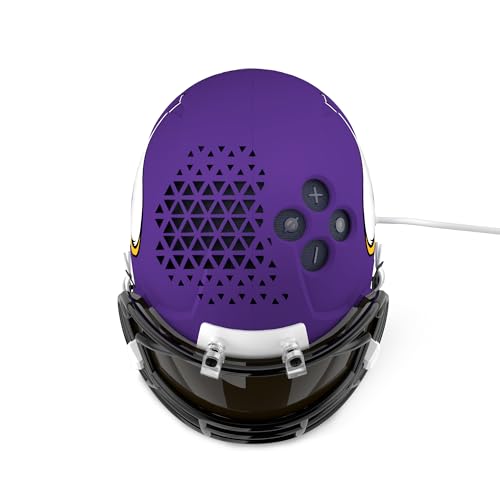 Image of NFL Echo Dot Bundle: Includes Echo Dot | Deep Sea Blue and Limited-Edition NFL Helmet Stand | Minnesota Vikings