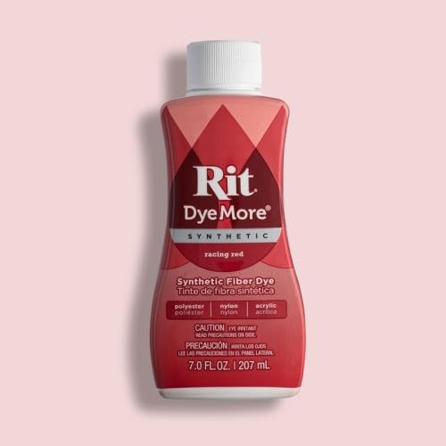 Synthetic Fibre Dye, Liquid, for Polyester, Nylon and Acrylic, 207ml, Multiple Colours (Racing Red)