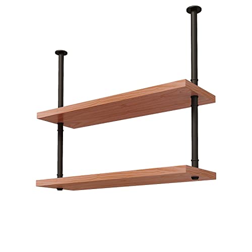 BCGT Ceiling Mount Shelf 2Tier Hanging Ceiling Shelf Square Tube
