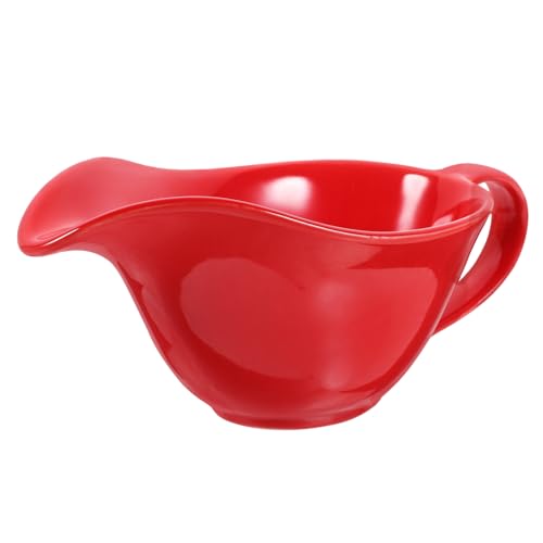 VOSAREA Gravy Boat Milk Jug Elegant Ceramic Sauce Pitcher for Honey Salad Dressings Lightweight for Home Dining and Entertaining