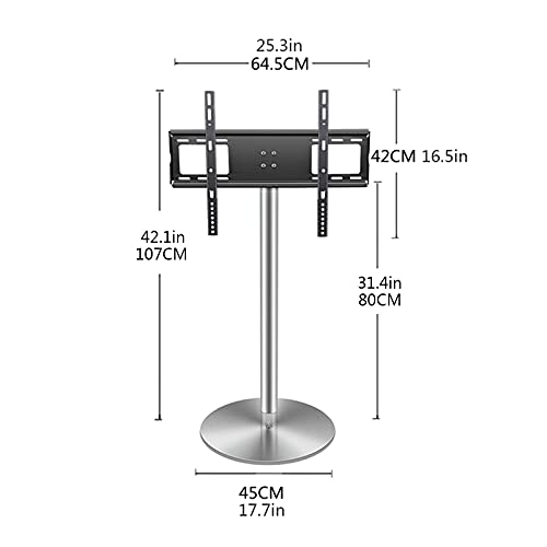 Soporte de TV de piso universal con base de acero inoxidable miniatura 2