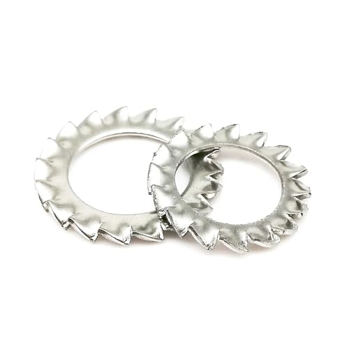 Lkq-������ M2.5 M3 M4 M5 M6 M8 M10 M12 M14 M16 M20 M24 304 Stainless Steel External Toothed Lock Washer Gasket, �������肵�Ă��đϋv��������(50pc