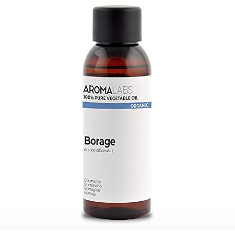 ORGANIC - BORAGE Oil - 50mL - 100% Pure, Natural, Cold Pressed and AB Certified - AROMA LABS (French Brand) Cover