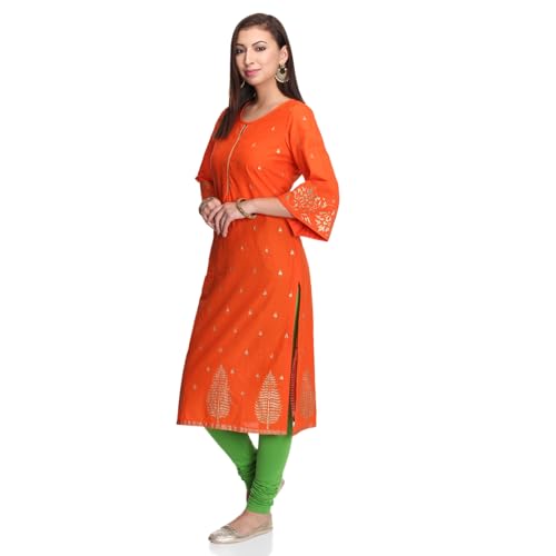 Image of Rangriti Blue Straight Kurta for Women
