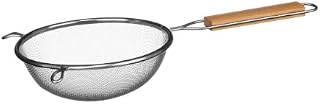 Sieve Stainless Steel With Wooden Handle For Home Kitchen (Large)
