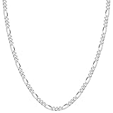 [新宿銀の蔵] シルバー 925 フィガロチェーン 幅約2.4mm 長さ40～80cm (45cm) チェーン ネックレス メンズ レディース シンプル チェーンのみ