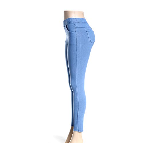 Women's Casual Denim Leggings Stretchy Pull-On Skinny Jeans4