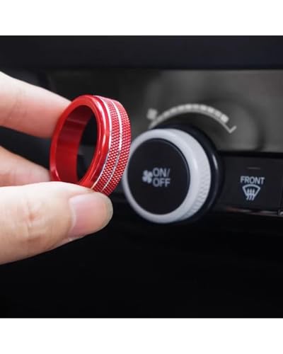 Temperature Adjustment Knob Air Conditioner Switch Knob Ring Climate Control HVAC (Red)