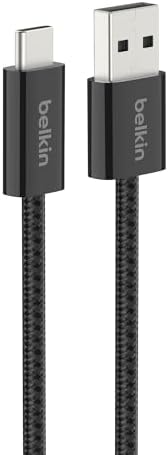 Belkin Braided USB-A to USB-C Cable ([Length], 15W) - Soft, Flexi...