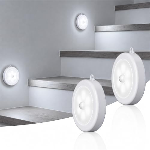 Image of Hoteon PIR Motion Sensor Light, Battery Powered LED Night Light, Cold, 2PCS