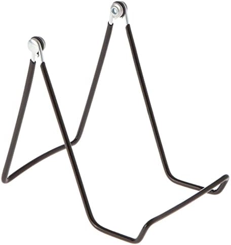 GIBSON HOLDERS 6AB Adjustable Wire Display Easel, 3.75" W x 4.75" H with 2.25" Display Ledge, Black, Pack of 6