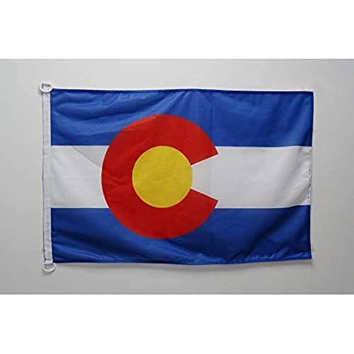 AZ FLAG, Colorado Flag, 2x3 Ft, For Outdoor, US state of Colorado Banner Knitted Polyester with Two Plastic Rings