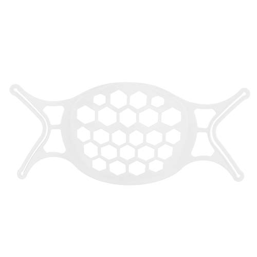 WGFOIP Soporte para Mufla Bucal, Marco Reutilizable de Calidad Alimentaria para Protección de Maquillaje, Soporte Transpirable Lavable (Blanca)